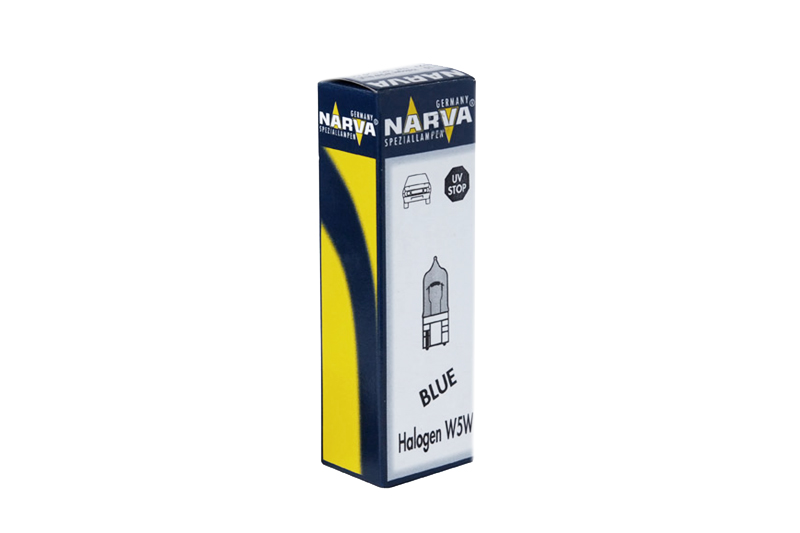 Лампа 12Vx5W NARVA RENGE POWER BLUE галоген бесцокольная фотография №1