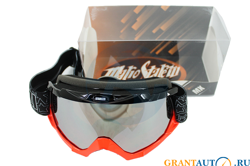 Очки кроссовые STAREZZI GOGGLES MX BLACK fluo-orang 156-705 фотография №1