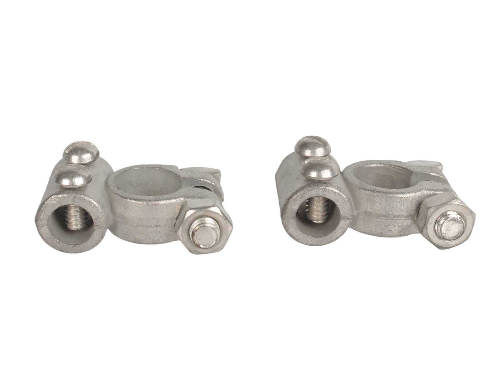 Клемма АКБ +/- латунь ЕВРО боковое крепление комплект фотография №3