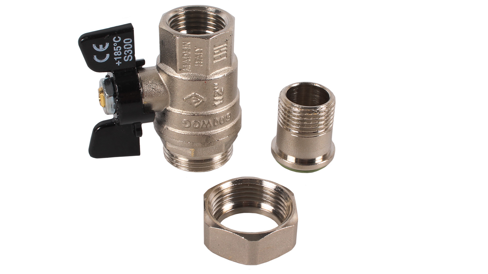 Кран шаровой 1/2 дюйма BUGATTI BG 322 со сгоном вн-нар фотография №4