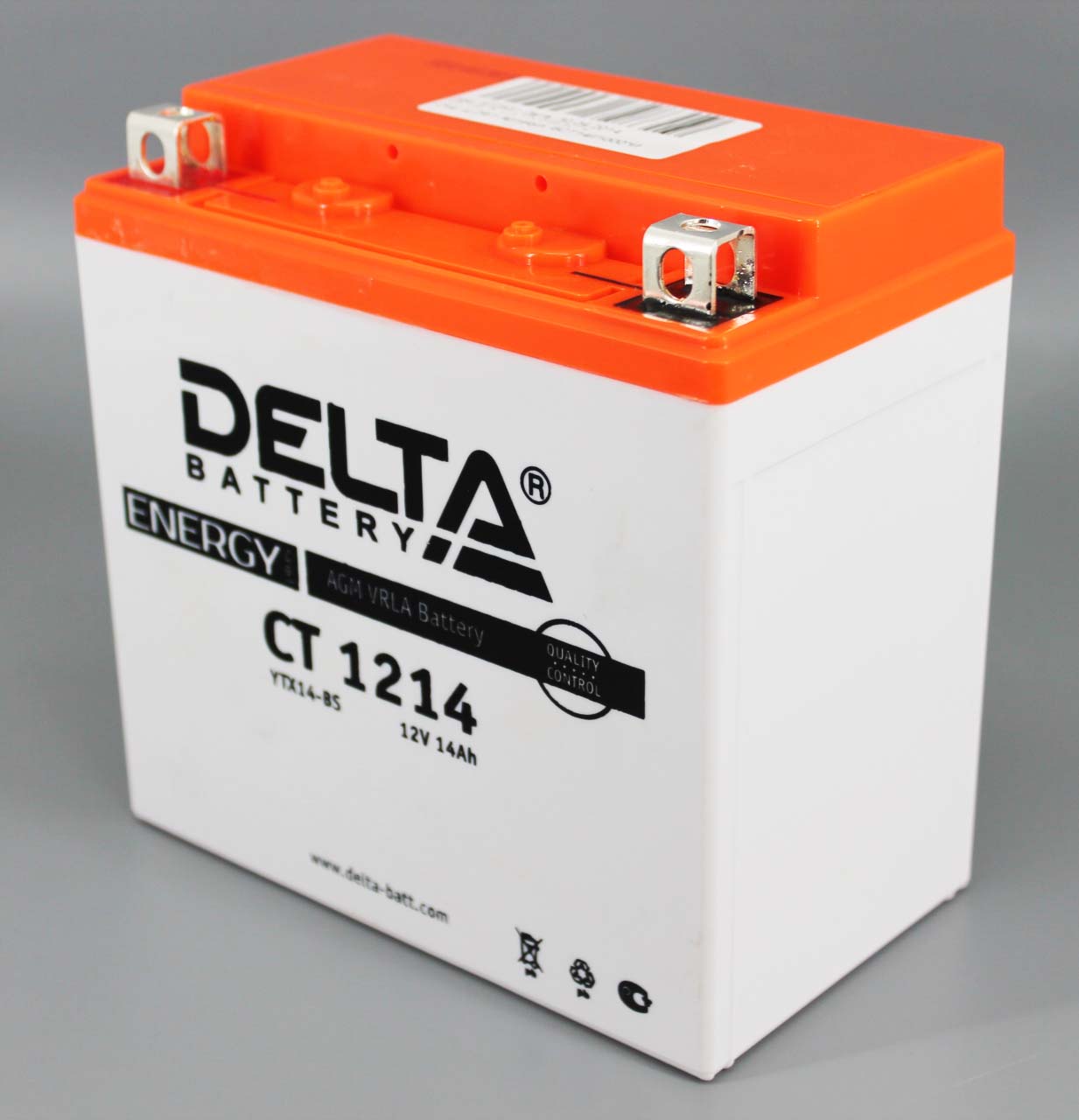 Аккумуляторная батарея DELTA СТ 1214 YTX14-BS 6СТ14 фотография №2