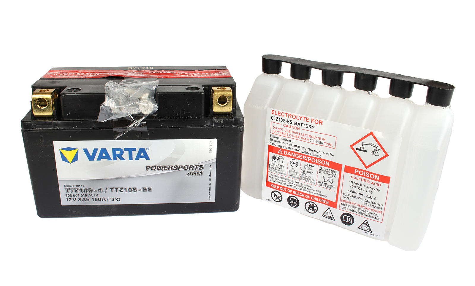 Аккумуляторная батарея VARTA гелевая TTZ10S-BS 6СТ8 508 901 015 фотография №1