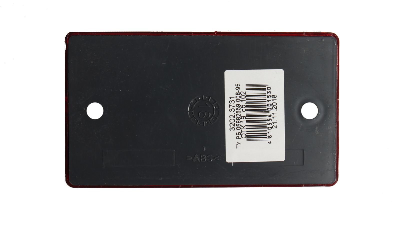 Катафот габаритный красный 65х115мм РУДЕНСК фотография №2