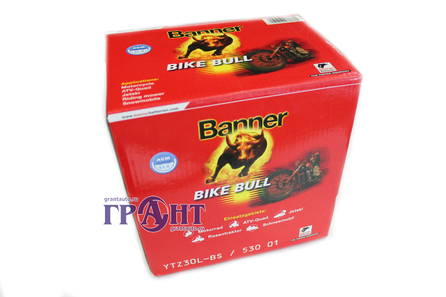 Аккумуляторная батарея BANNER Bike Bull YTZ30L-BS 6СТ30 фотография №1