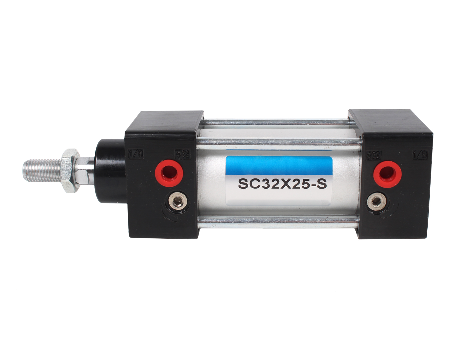 Пневмоцилиндр SC32x25-S, ход штока 25мм, D-32мм фотография №2