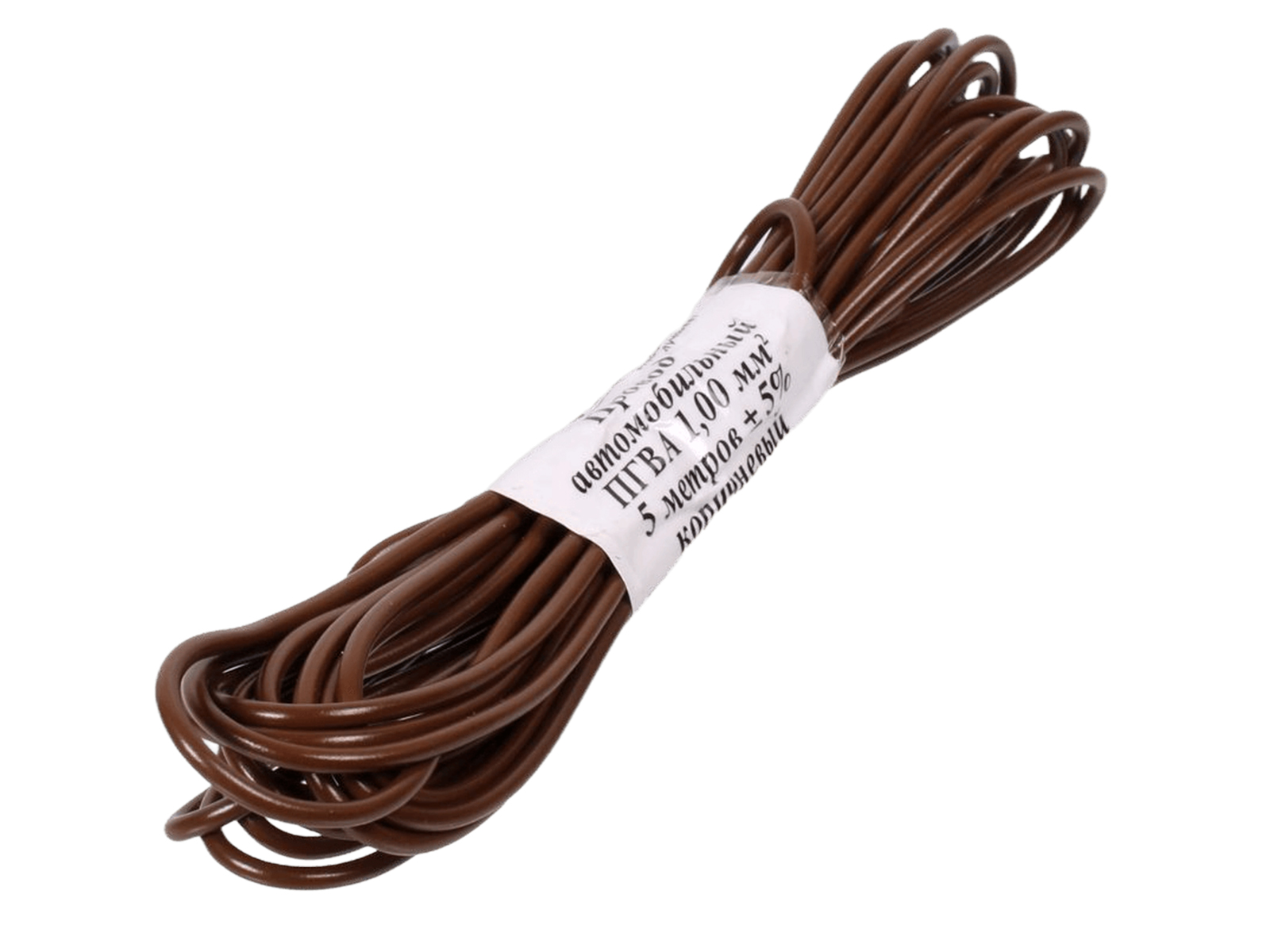 Провод автомобильный монтажный ПГВА 5м S-1.00мм коричневый фотография №1