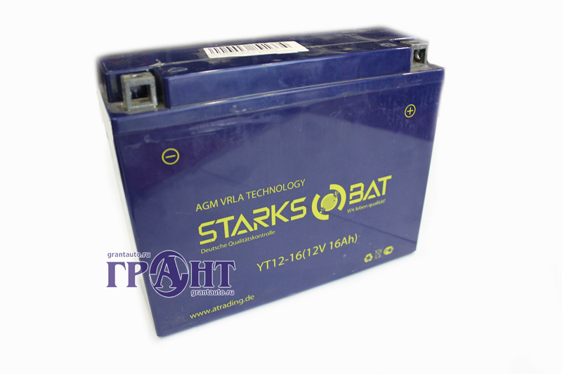 Аккумуляторная батарея STARKSBAT YT 12-16 YB16AL-A2 6СТ16 фотография №1