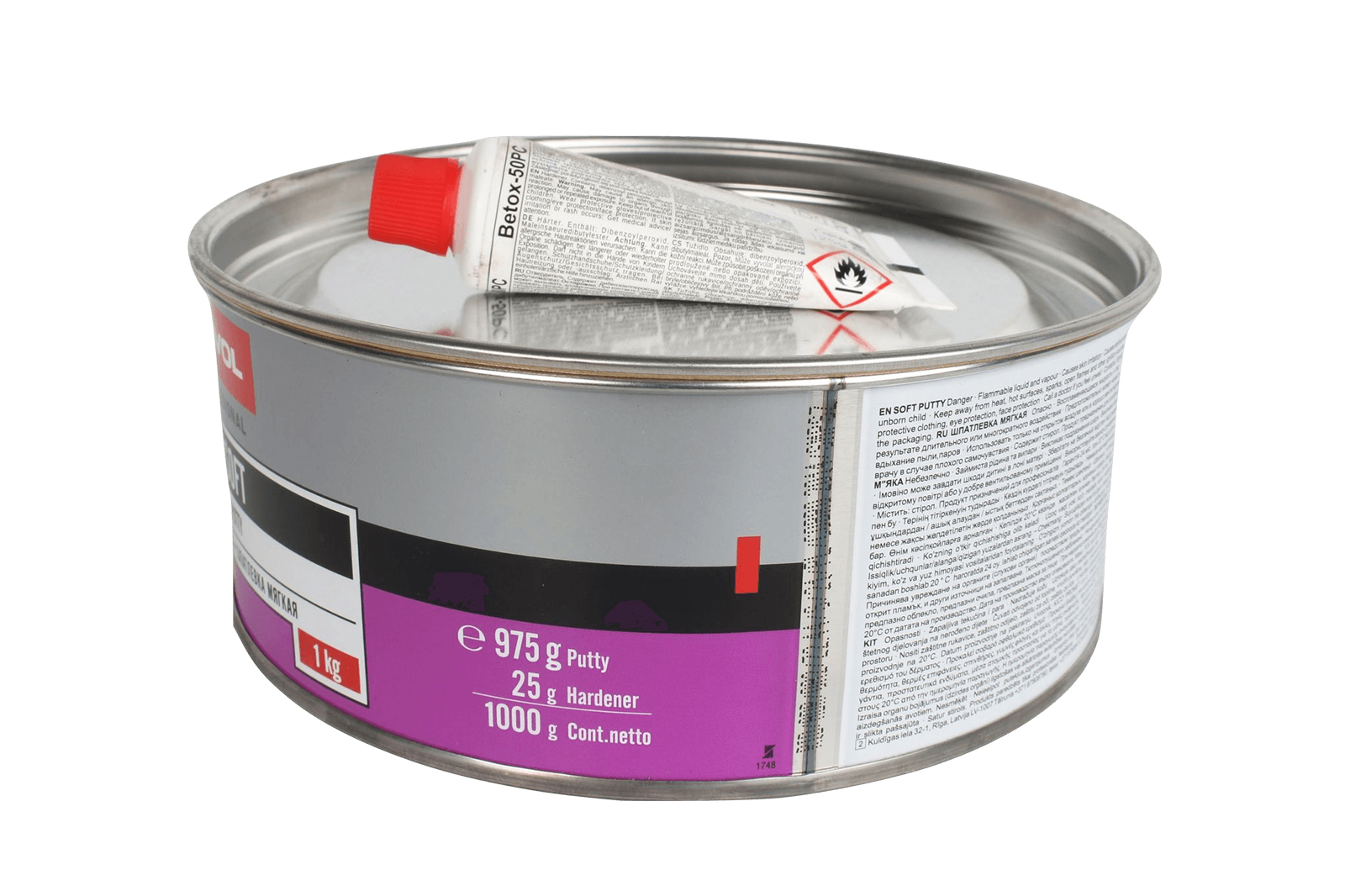 Шпатлевка мягкая UNISOFT 1кг NOVOL фотография №3