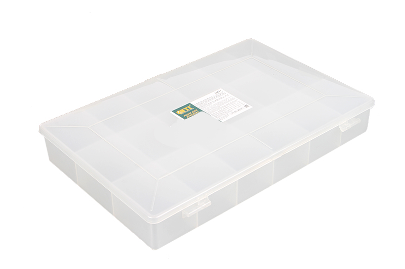 Ящик для крепежа органайзер FIT прозрачный 27.5х18х4.2 см фотография №3