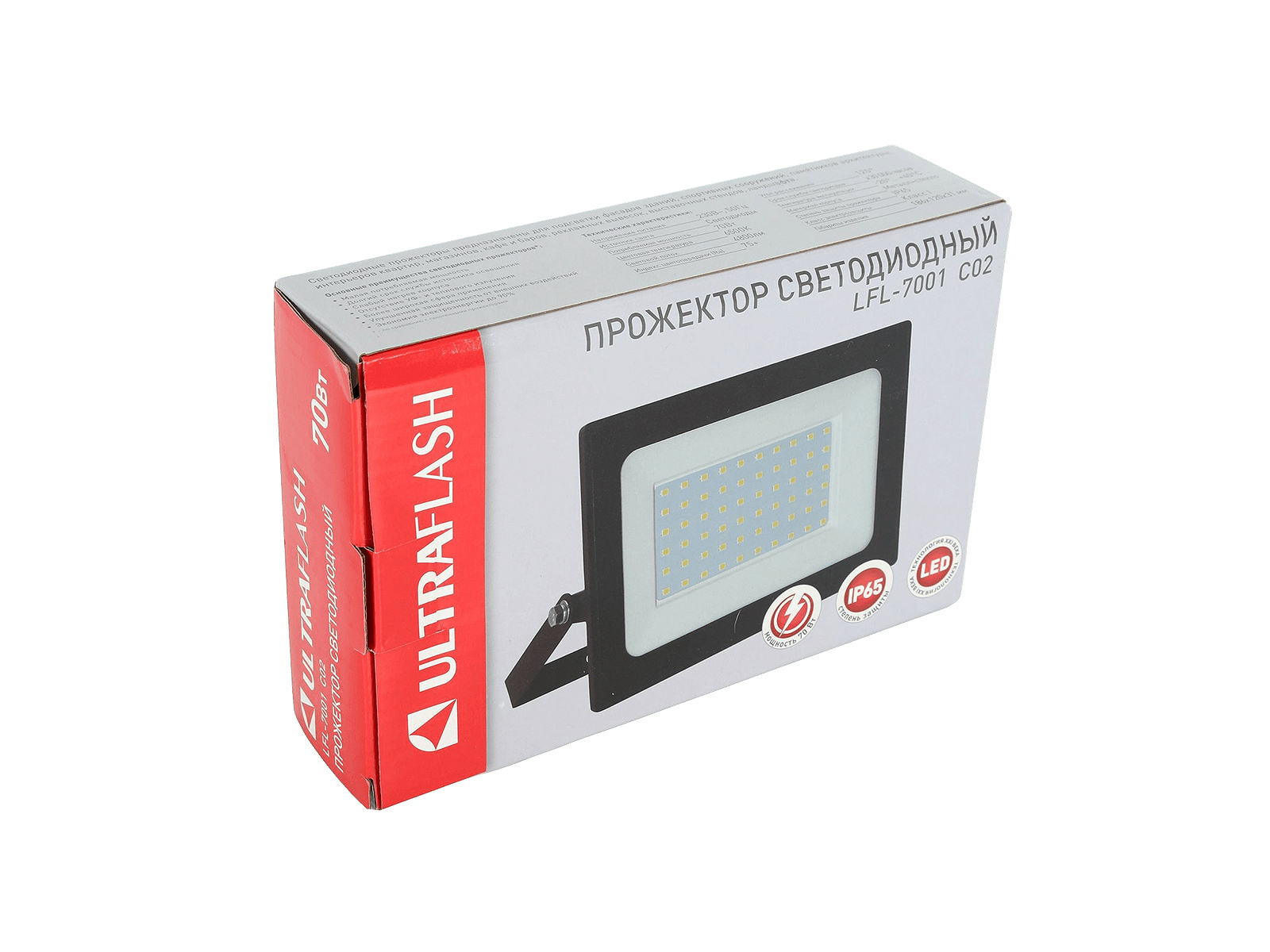 Прожектор ULTRA FLASH LED SMD BLACK 70W 6500K 220V фотография №1