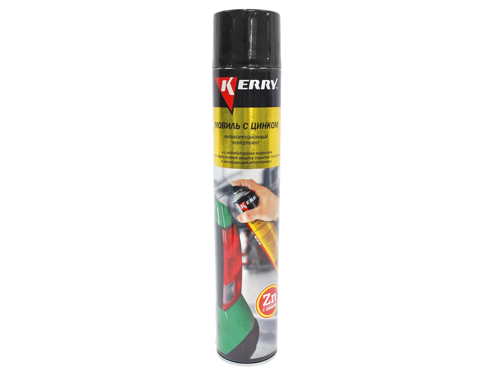 Антикор МОВИЛЬ с цинком спрей 1л KERRY KR-948-1 фотография №1