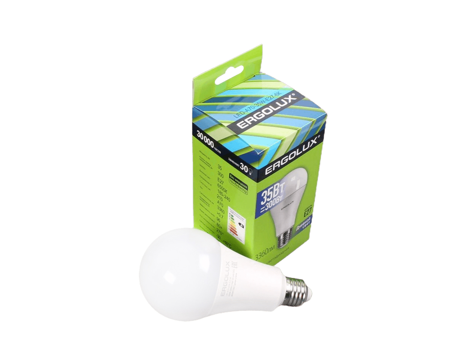 Лампа светодиодная Ergolux LED-G45-9W-E27-6K Шар фотография №4