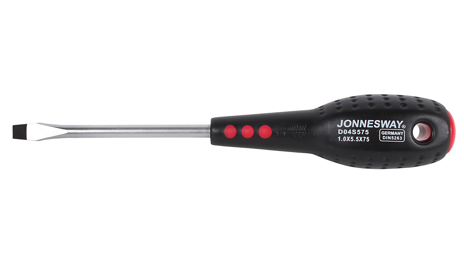 Отвертка JONNESWAY full star шлицевая SL5.5х75 мм фотография №1 Отвертка JONNESWAY full star шлицевая SL5.5х75 мм фотография №1