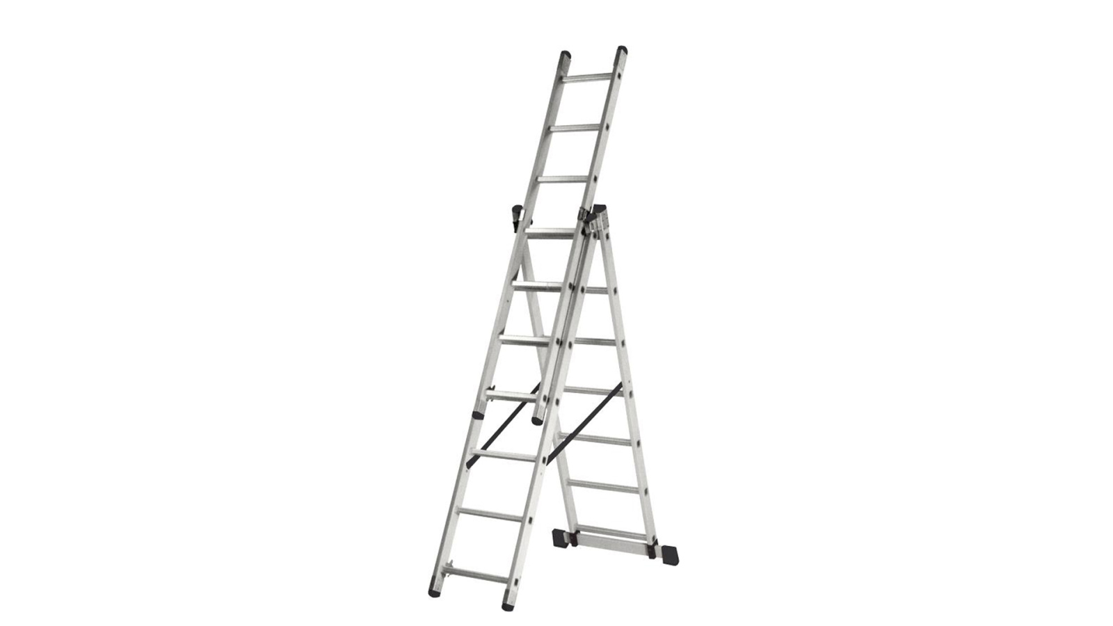 Лестница 3х11 ступеней 312/510/730см х 16,5кг фотография №1