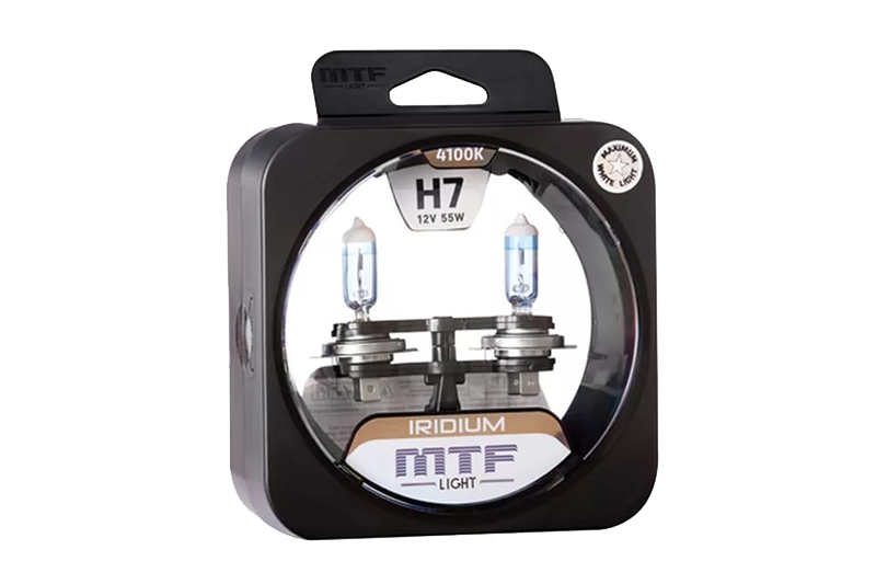 Набор ламп 12Vx55W H7 MTF IRIDIUM комплект фотография №1