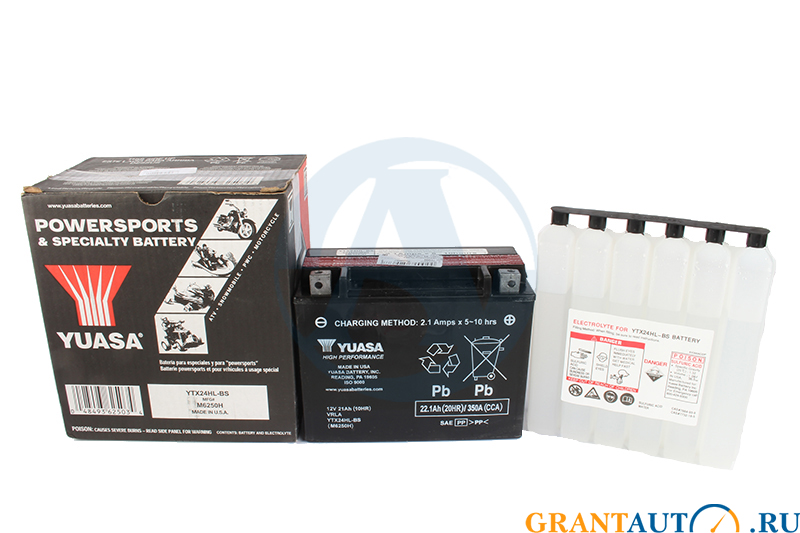 Мотоаккумулятор YUASA YTX24HL-BS (Y50-N18L-A, A3) фотография №1