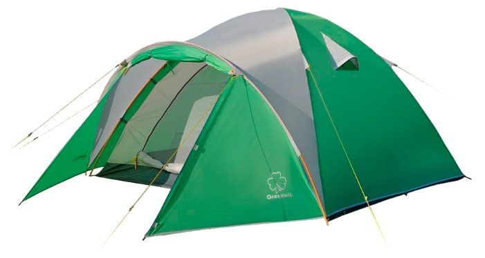 Палатка кемпинговая GREENELL Дом 3 Зеленый/светло серый фотография №1