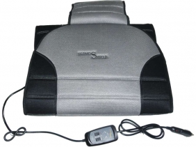 Накидка на сиденье AUTOLUX с подогревом серо-черная фотография №1