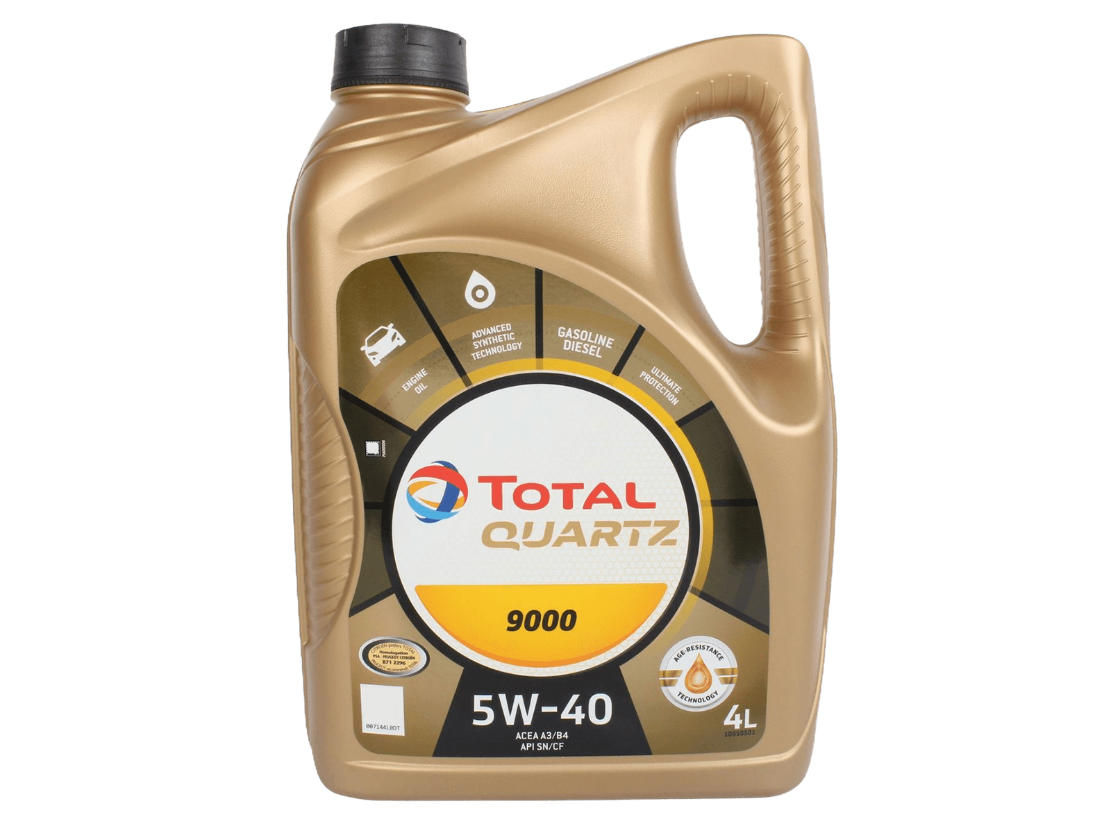 Масло моторное TOTAL 9000 5W40 4л фотография №1