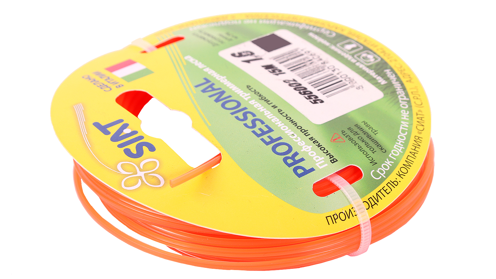 Леска для триммера 1.6мм 15м квадрат 556002 фотография №2