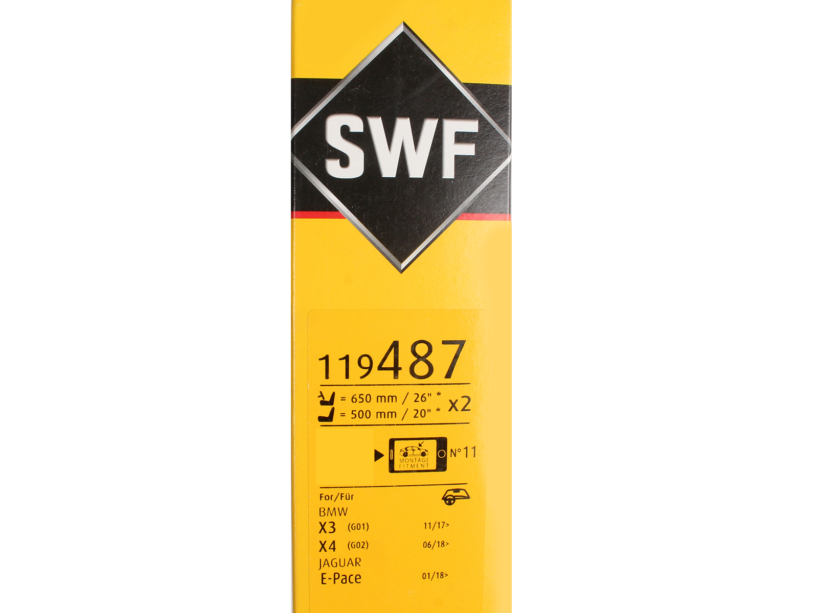 Щетка стеклоочистителя SWF 119487 650/500mm VISIO NEXT комплект фотография №5
