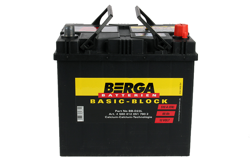 Аккумуляторная батарея BERGA Basic-block 6СТ60 азия обратная фотография №1