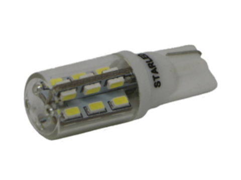Лампа STARLED 7G T10-24W 12V WHITE диодная 1шт. фотография №1