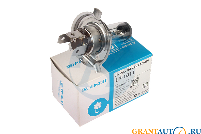 Лампа H4 ZEKKERT xzk-lp-1011 24V 75/70W P43t фотография №2