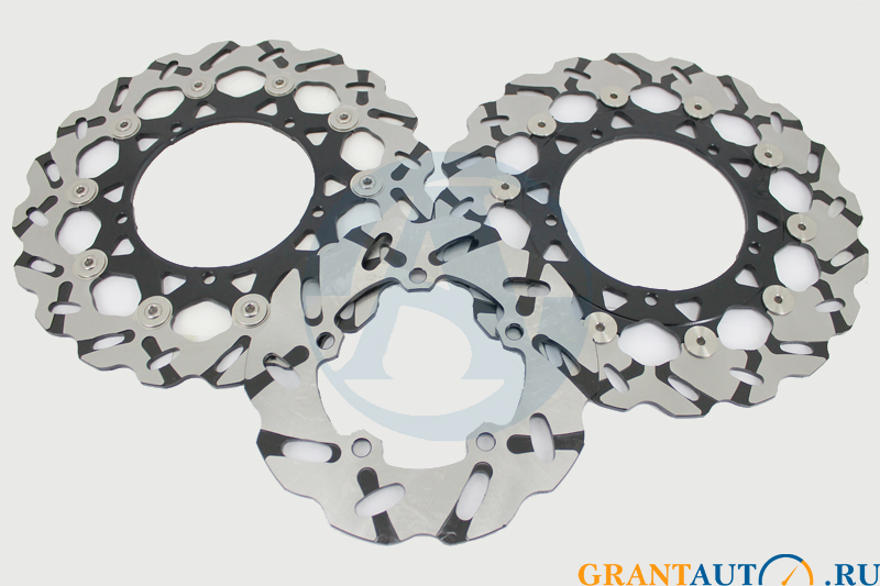 Диск тормозной Yamaha YZF R1 передний задний комплект 07-08 фотография №1