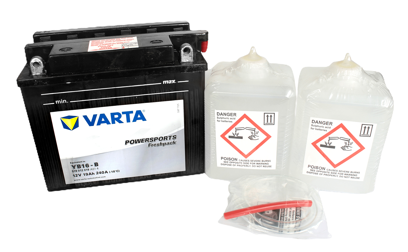 Аккумуляторная батарея VARTA белая YB16-B 6СТ19 519 012 019 фотография №1