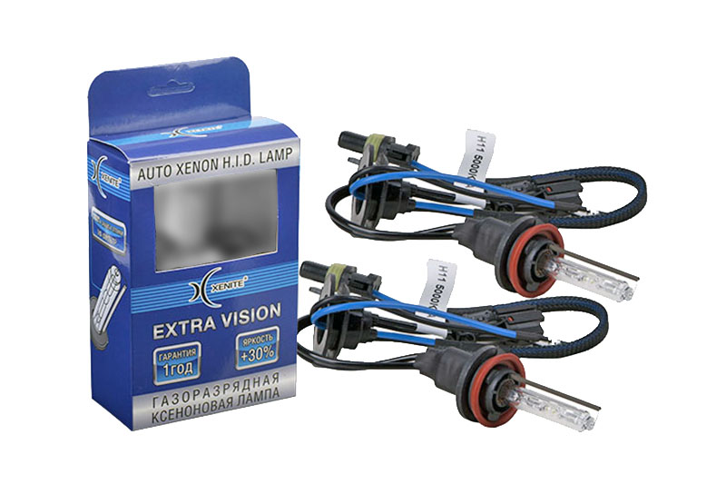 Лампа ксеноновая H11 5000K XENITE EXTRA VISION комплект фотография №1