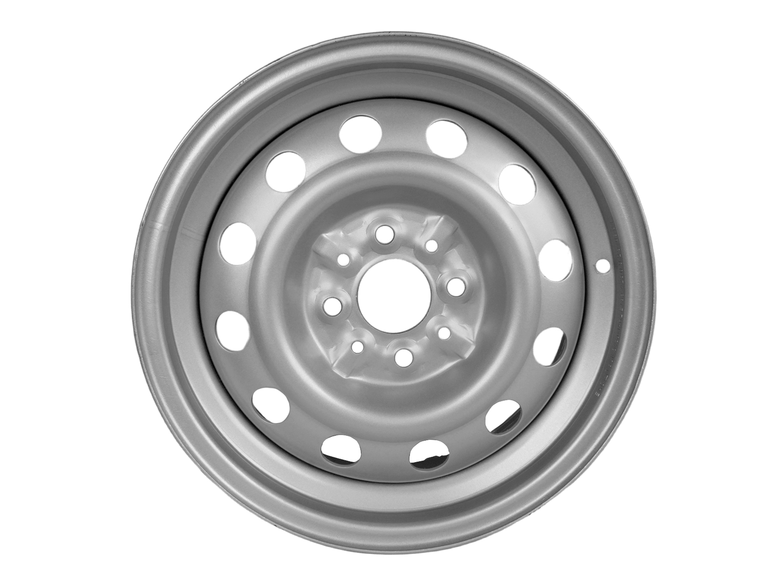 Диск колеса ВАЗ-10 R14х5.5 штампованный серебро 1 штука ТЗСК фотография №1