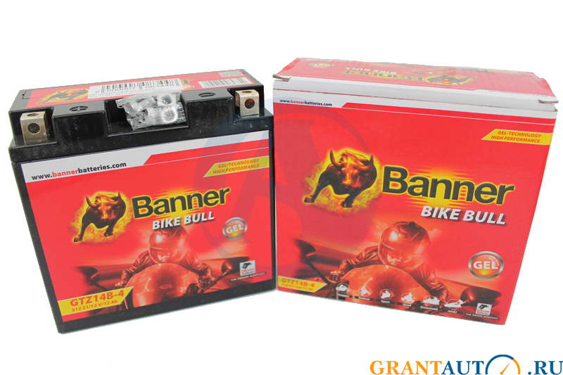 Аккумуляторная батарея BANNER Bike Bull GEL 51221 GTZ14B-4 6СТ11 фотография №1