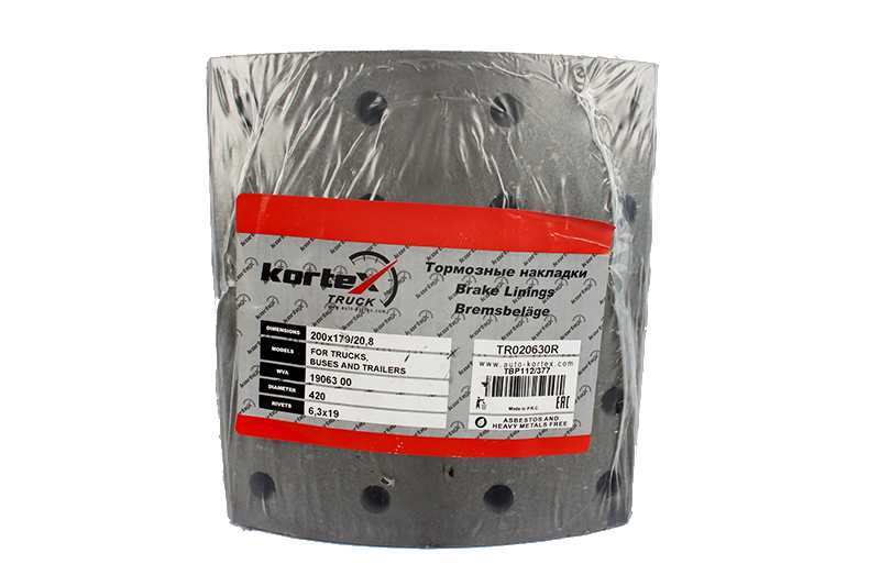 Тормозные накладки 19063/64 (комплект с заклепками) STD KORTEX TR020630R фотография №2