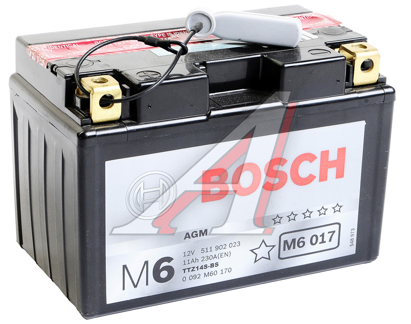 Аккумуляторная батарея BOSCH M6017 YTZ14S-BS 6СТ11 * 511 902 023 фотография №1