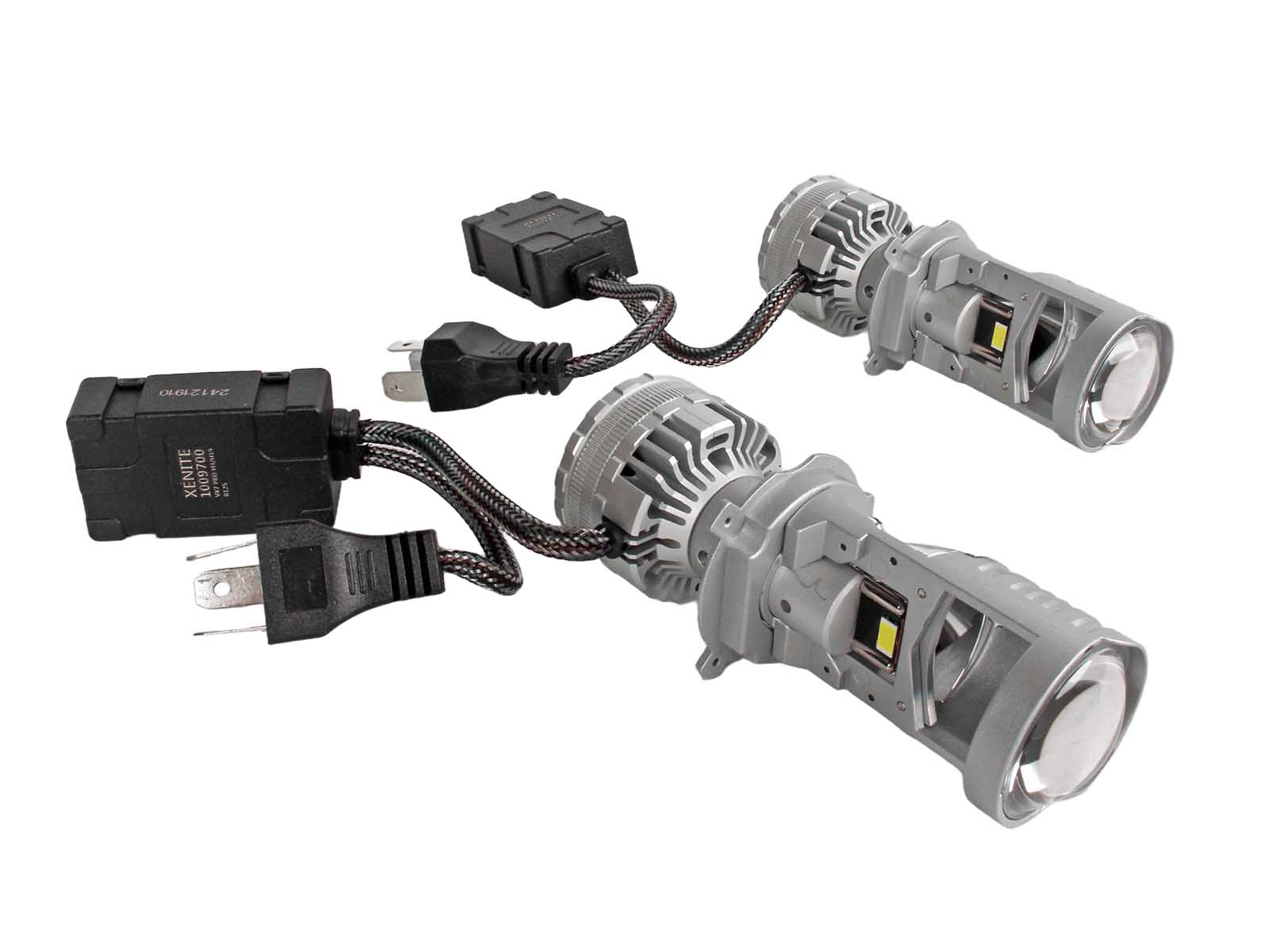 Лампа XENITE Bi-LED Lens VX 7 PRO 12V H4/H19 55/70W 8000Lm 5500K диодная с линзой 2 штуки комплект 1009700 фотография №2