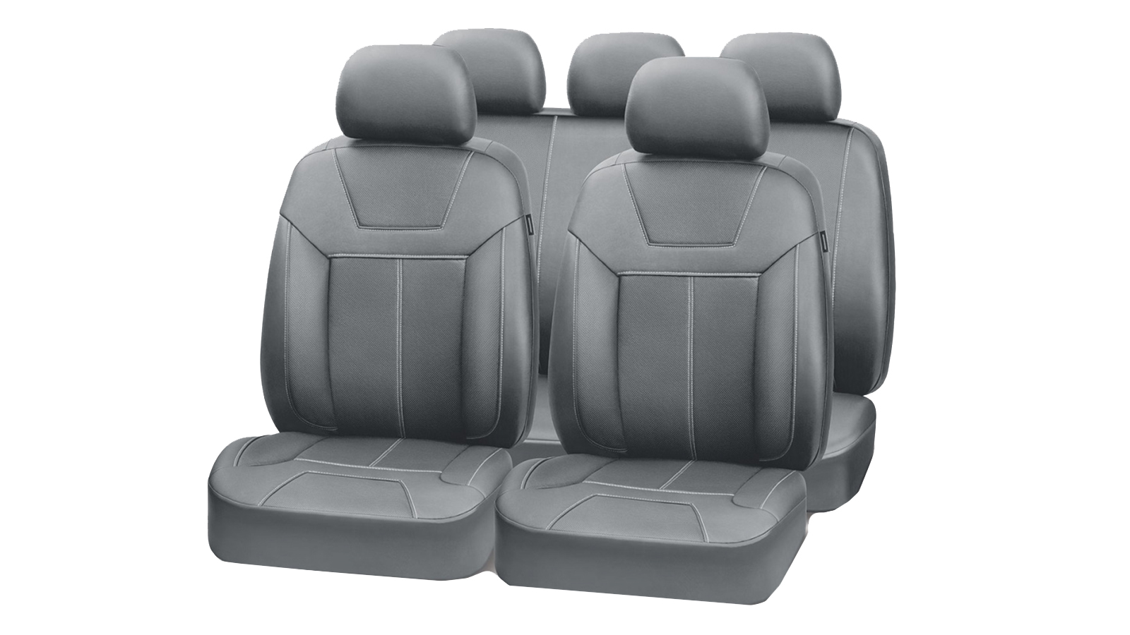 Авточехлы PREMIER PLATINUM IMPERIA серый эко кожа SRS AIRBAG боковая поддержка спины карман 6мм поролон 6 молний 11 предметов 1/5 PIM 1400, фотография №1