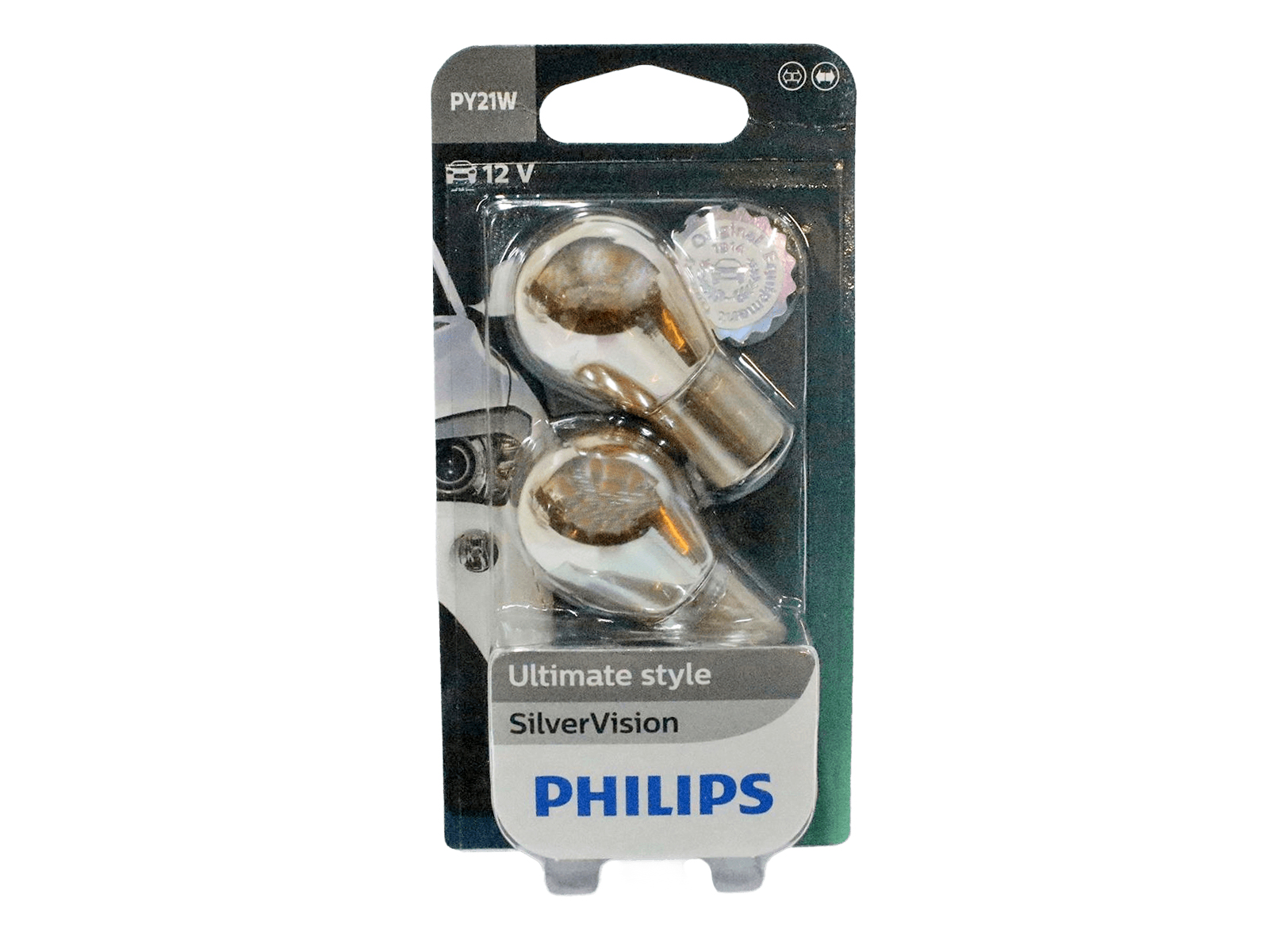 Лампа 12Vx21W PHILIPS PY21W SILVER VISION блистер фотография №1