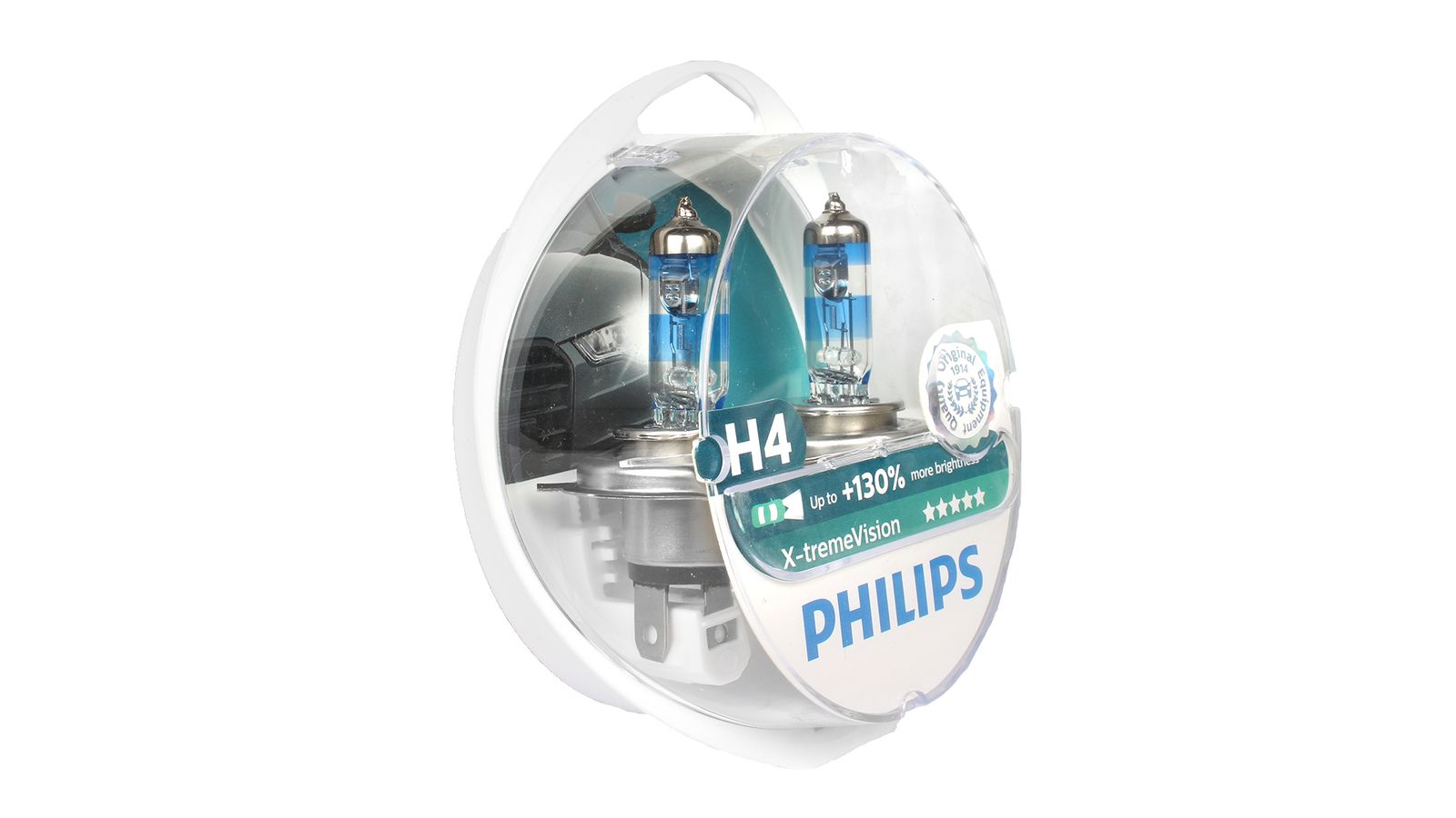 Лампа 12Vx55/60W H4 +100% PHILIPS X-TREME VISION комплект фотография №2