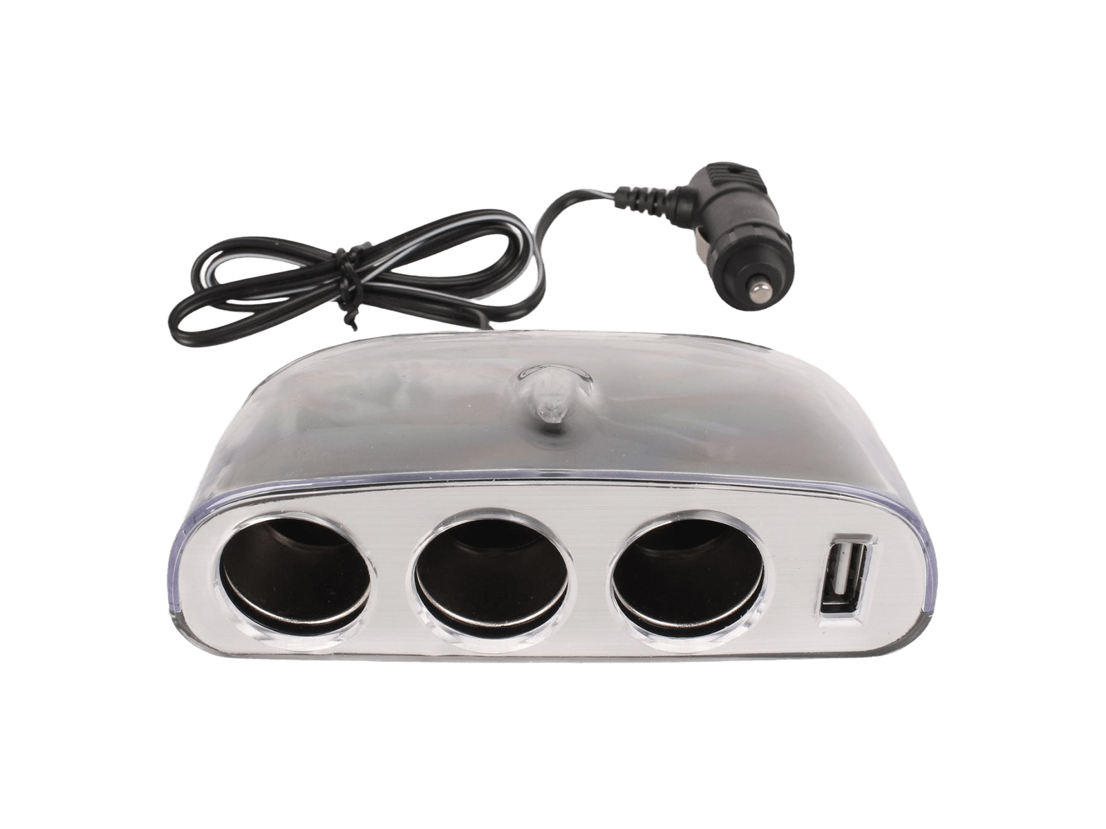 Разветвитель прикуривателя 3 гнезда + 1 USB 12/24B фотография №2