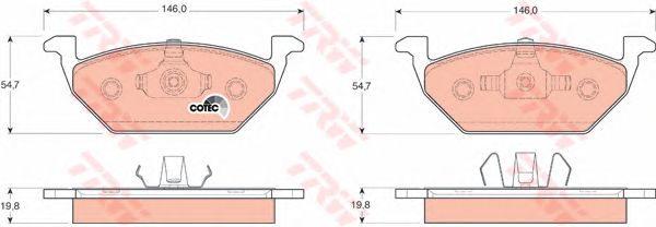 Колодки тормозные TRW GDB1357 фотография №1