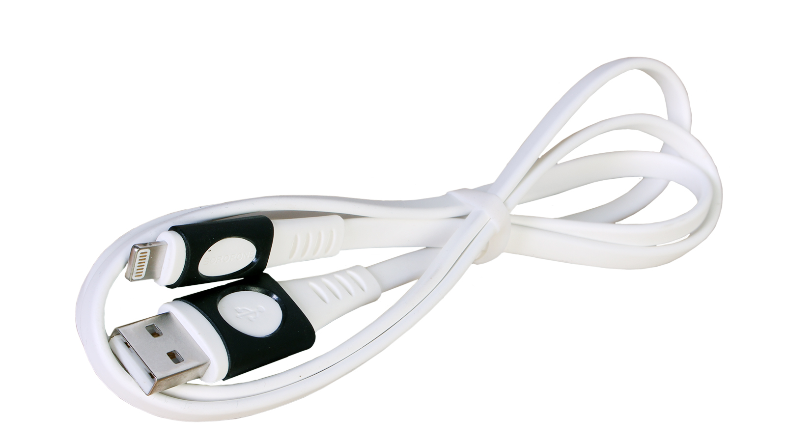 Кабель USB BOROFONE BX35 Carib, USB - Lightning, 2.4А, 1м, белый фотография №1