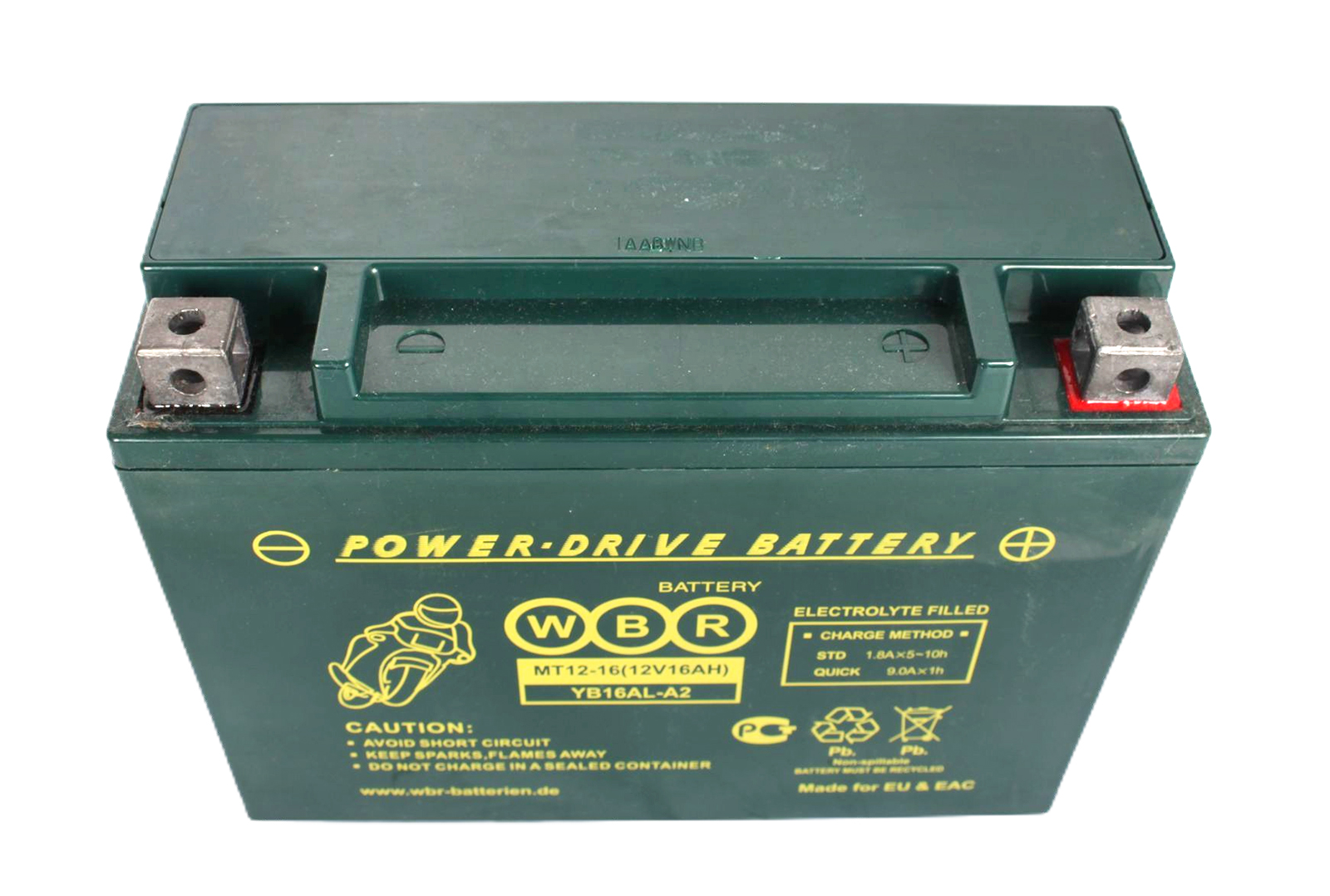 Мотоаккумулятор WBR MT12 16 YB16AL A2 фотография №2