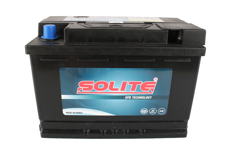 Аккумуляторная батарея SOLITE EFB 6СТ70 обратная фотография №1