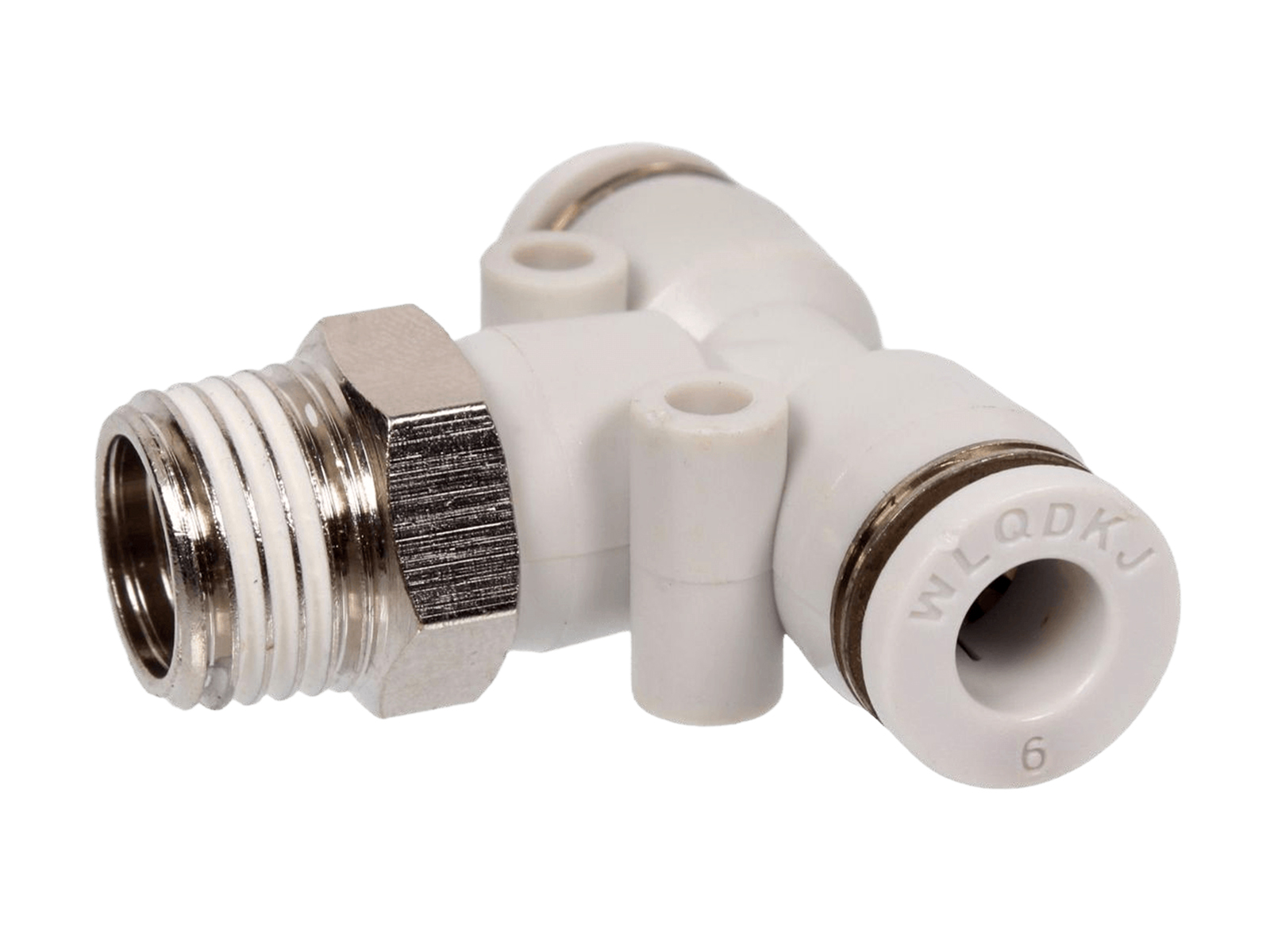 Фитинг пневматический тройной с внешней резьбой PB6-02-1/4 ANROKEY фотография №3