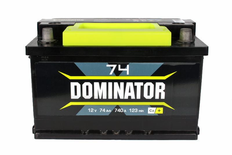 Аккумуляторная батарея DOMINATOR 6СТ74 обратная низкая LB3//1100 Б фотография №1