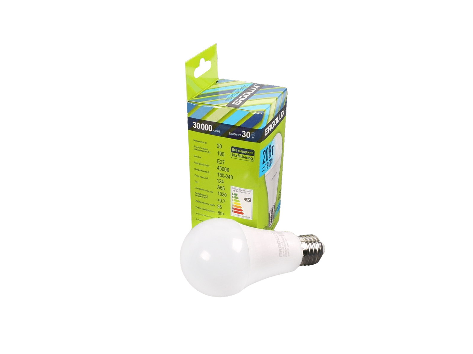 Лампа светодиодная Ergolux LED-A65-20W-E27-4K ЛОН фотография №4