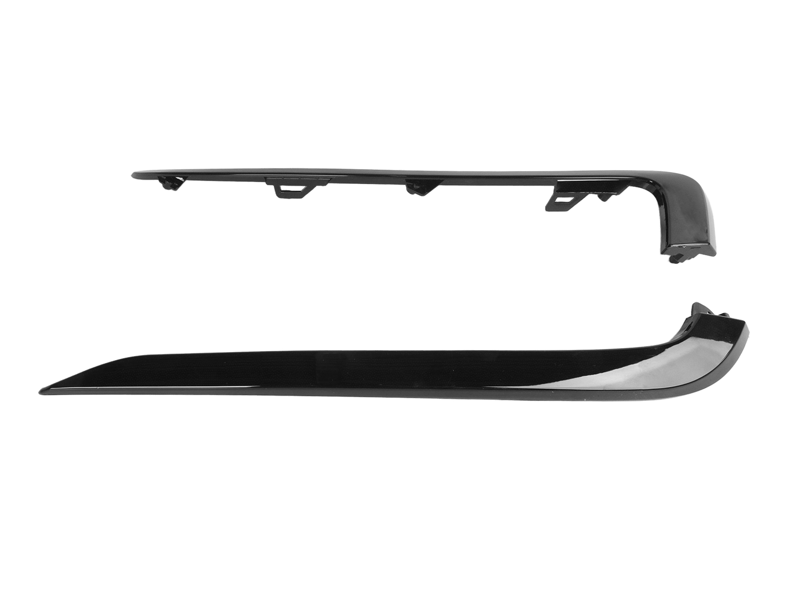 Молдинг ВАЗ-2190 FL переднего бампера черный глянец комплект фотография №2