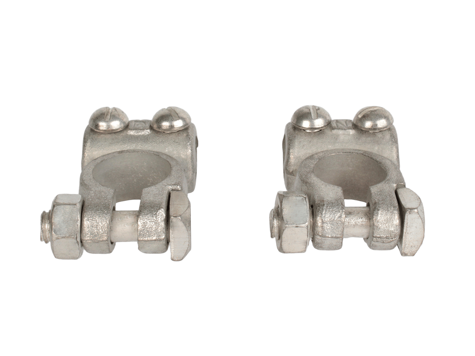 Клемма АКБ +/- латунь ЕВРО боковое крепление комплект фотография №2