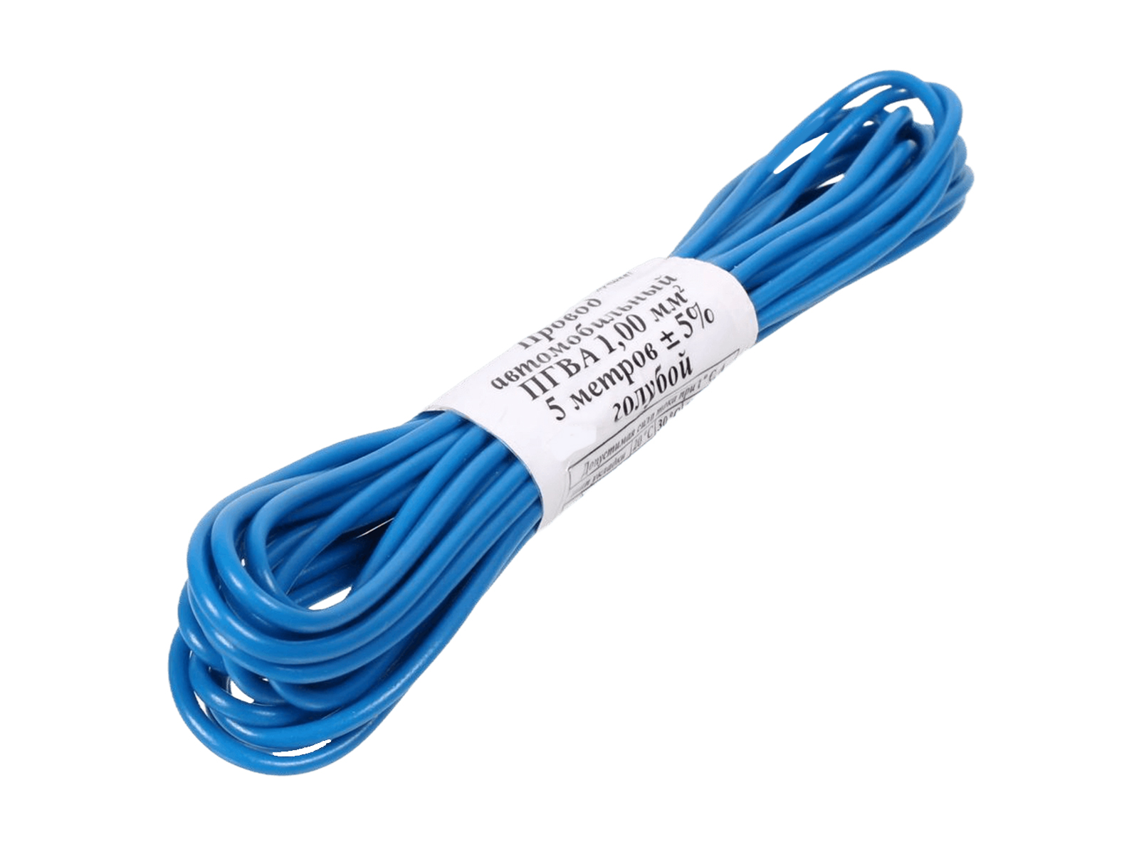 Провод автомобильный монтажный ПГВА 5м S-1.00мм синий фотография №1